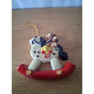 Vintage Memories of Christmas Rocking Horse Ornament